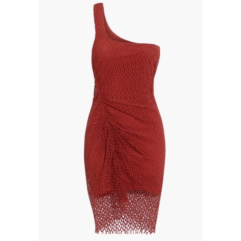IRO Women's Orange One-Shoulder Mini Dress